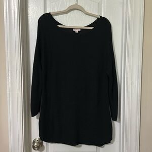 Lightweight Sweater/Ribbed/Scoop Neck/Long Length